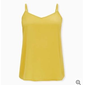 SOPHIE yellow textured charmeuse swing cami